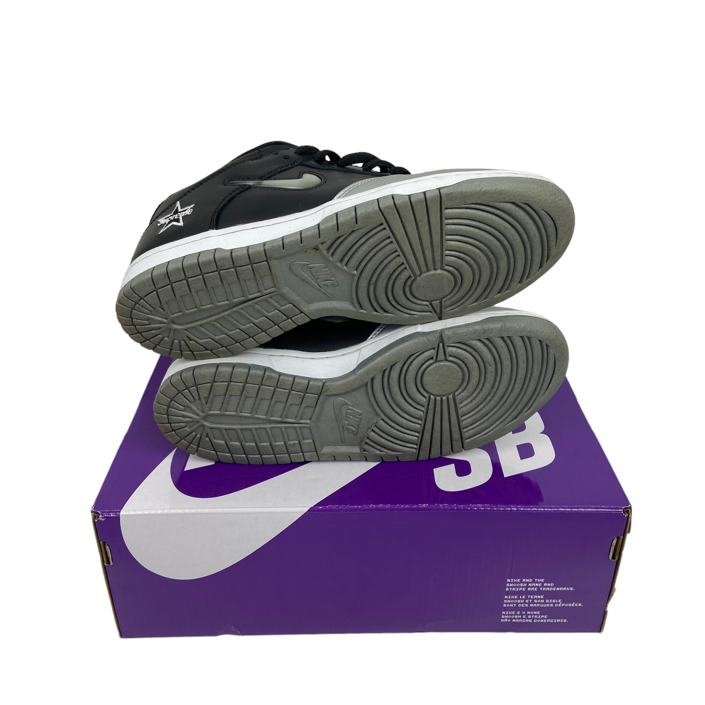 Nike Sb Dunk Low Supreme Jewel Swoosh Silver
