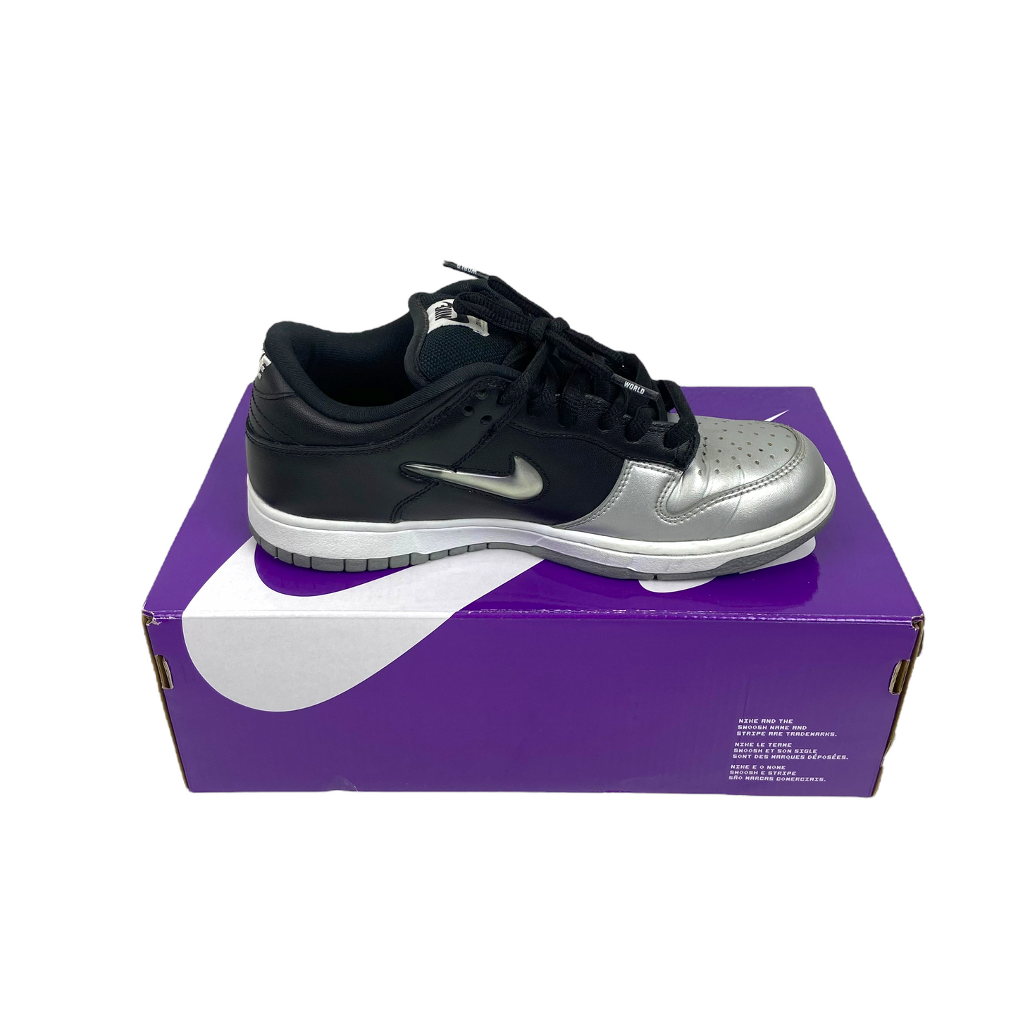 Nike Sb Dunk Low Supreme Jewel Swoosh Silver