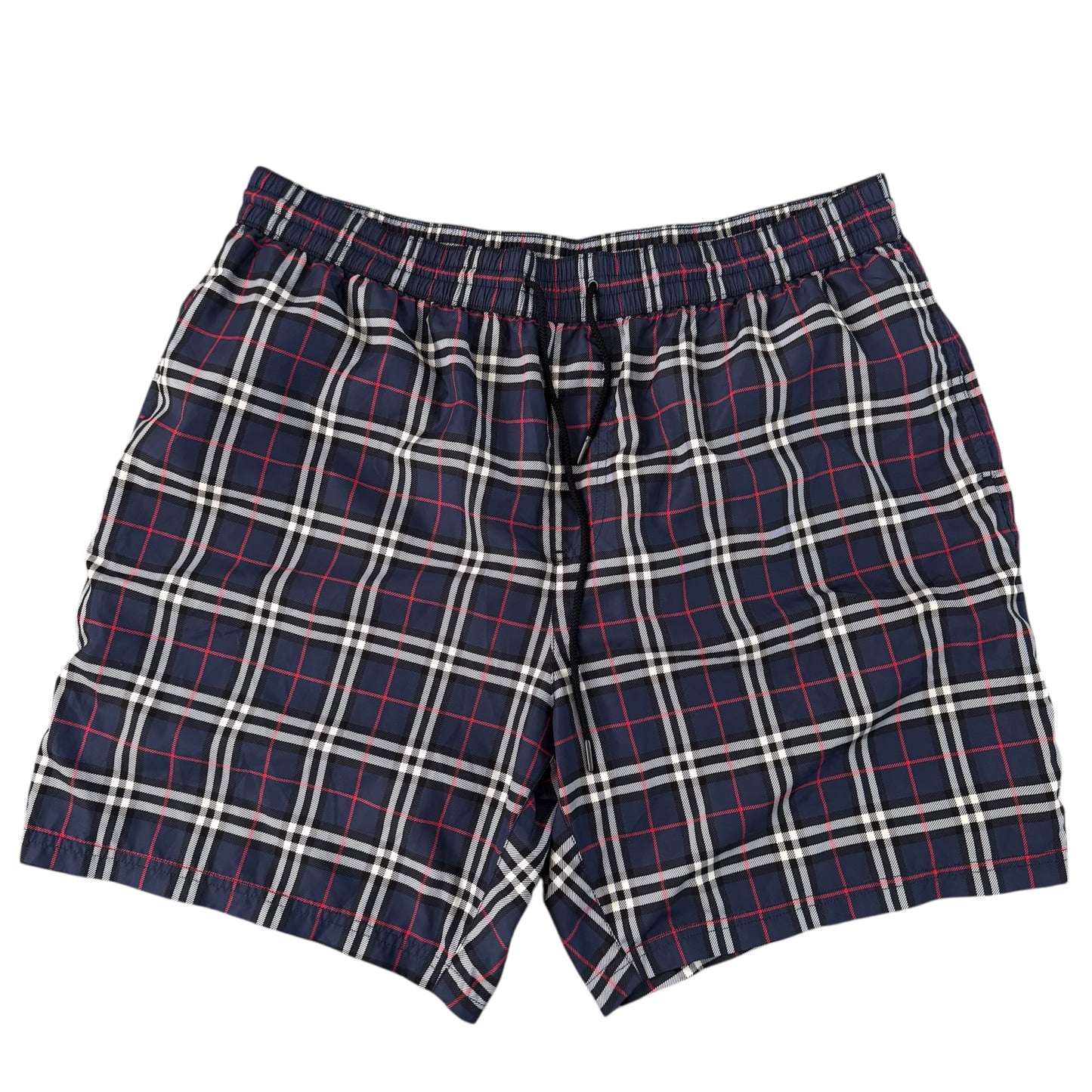 Burberry Navy Check Swim Shorts