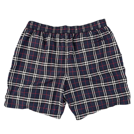 Burberry Navy Check Swim Shorts