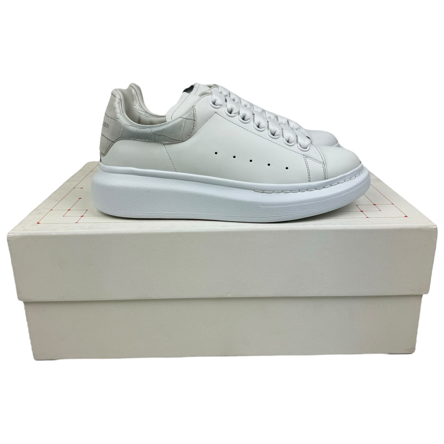 Alexander Mcqueen Oversized Low-Top Sneakers Croc White