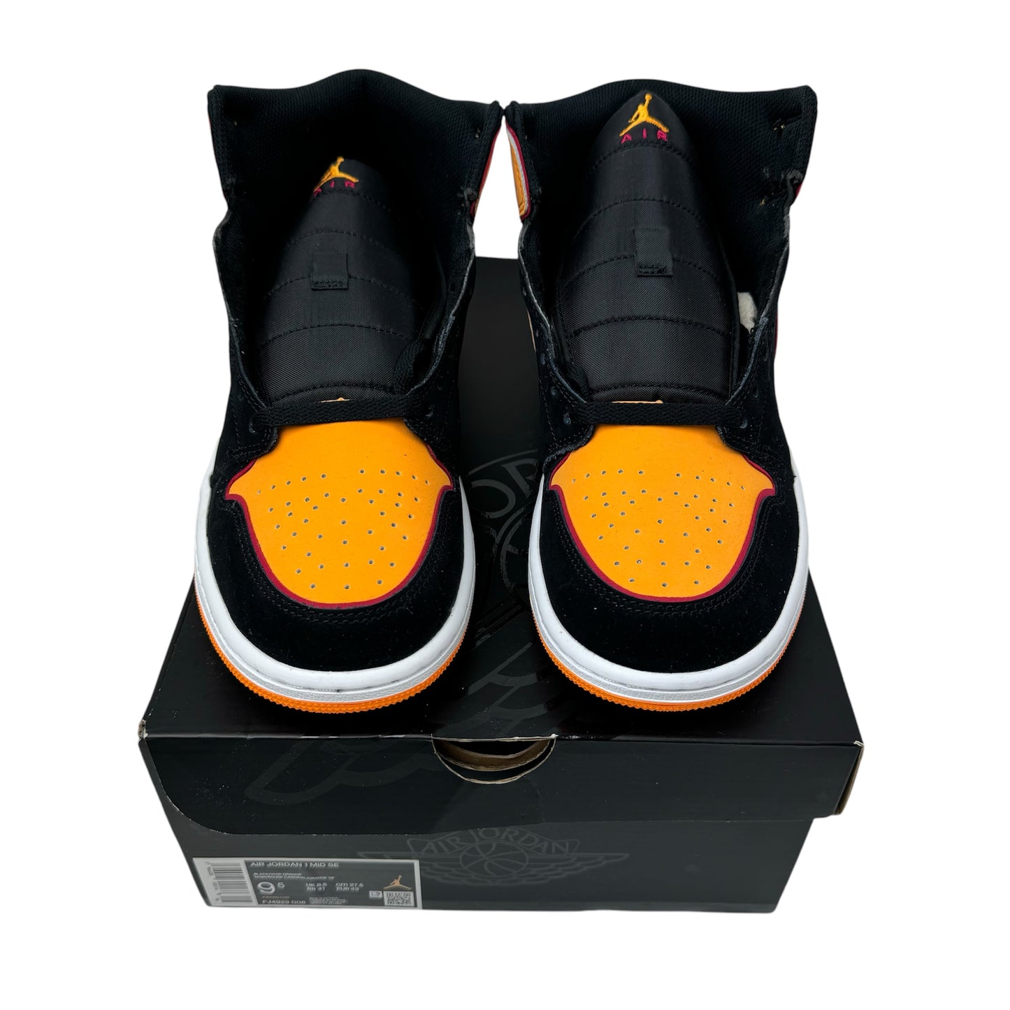 Jordan 1 Mid Fat Tongue Black Orange