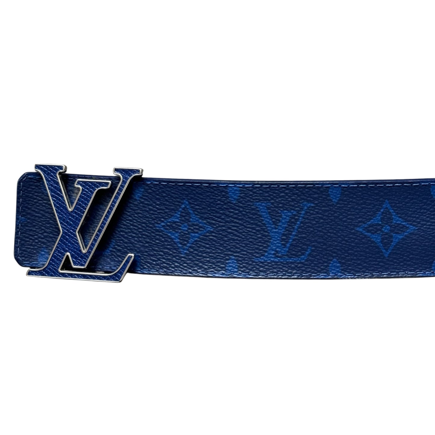 Louis Vuitton Initiales Reversible Belt Monogram Cobalt Taiga