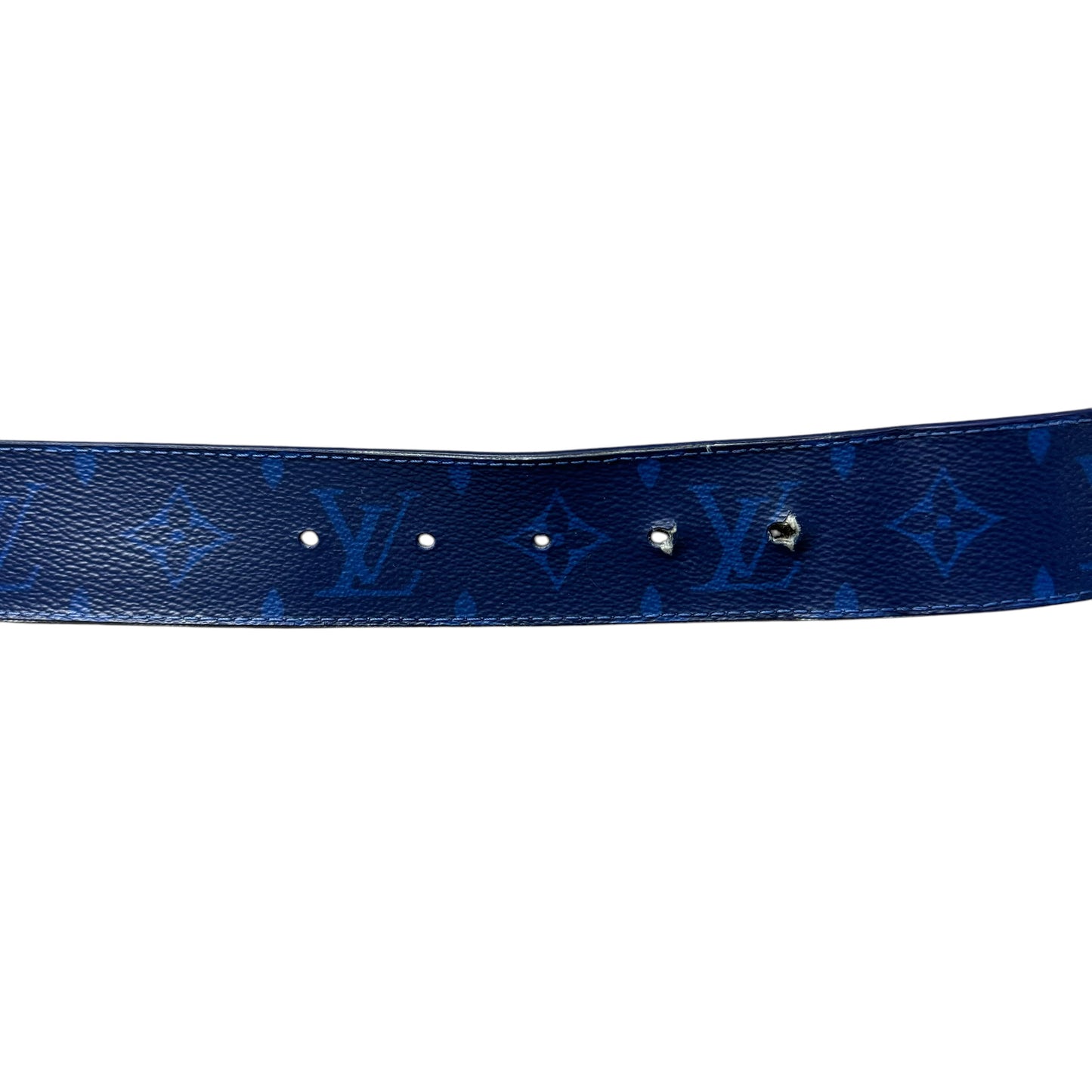 Louis Vuitton Initiales Reversible Belt Monogram Cobalt Taiga