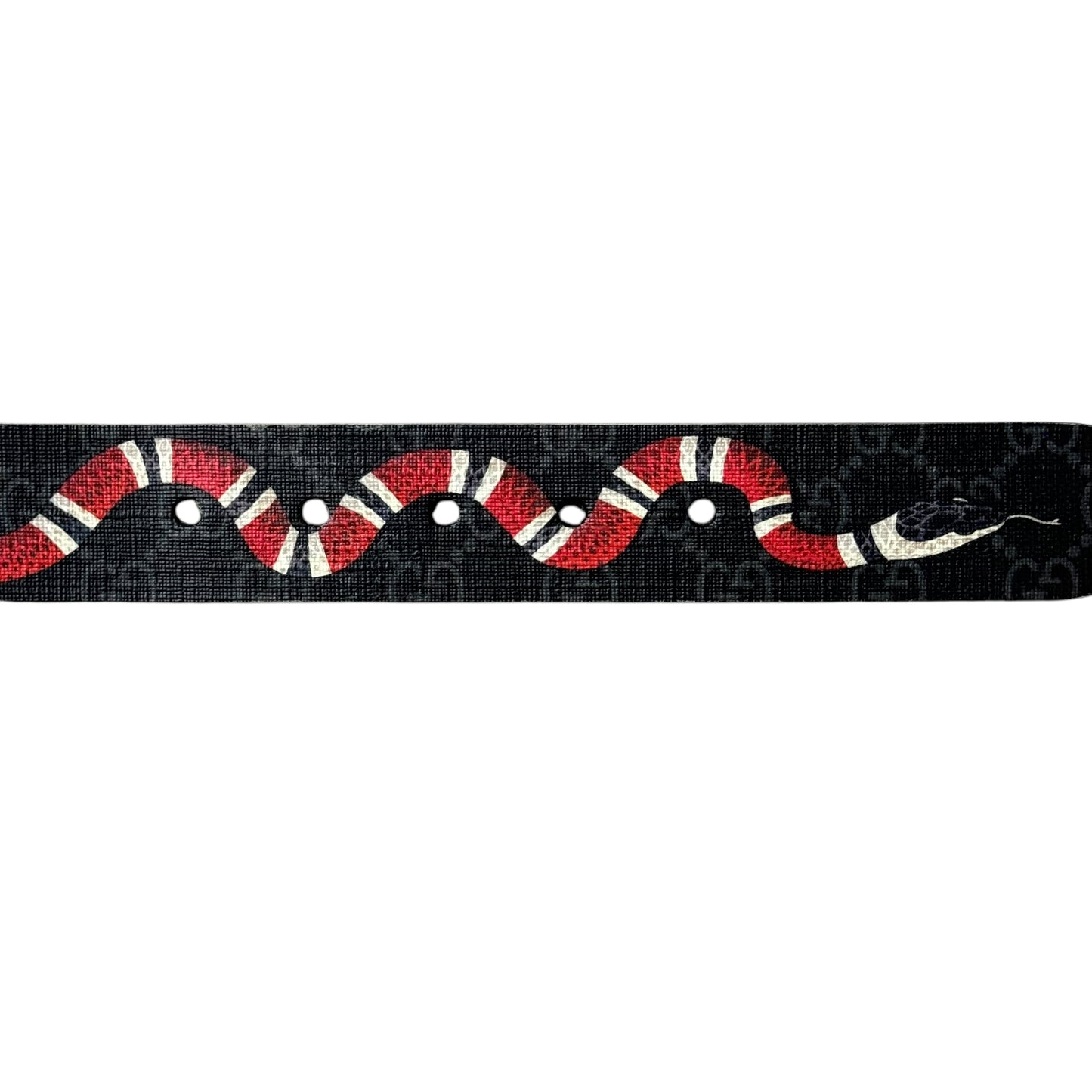 Gucci Snake Print GG Supreme Belt